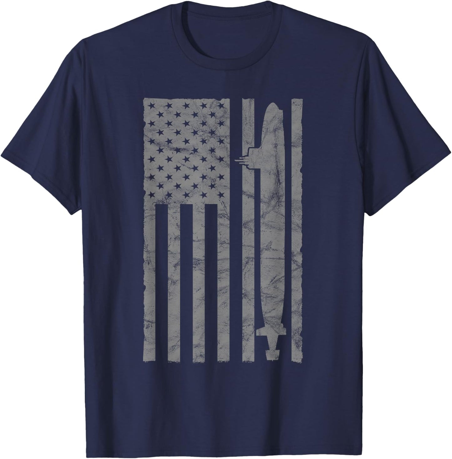 Virginia Class SSN Attack Submarine Vintage Flag T-Shirt - T-Shirt | Navy