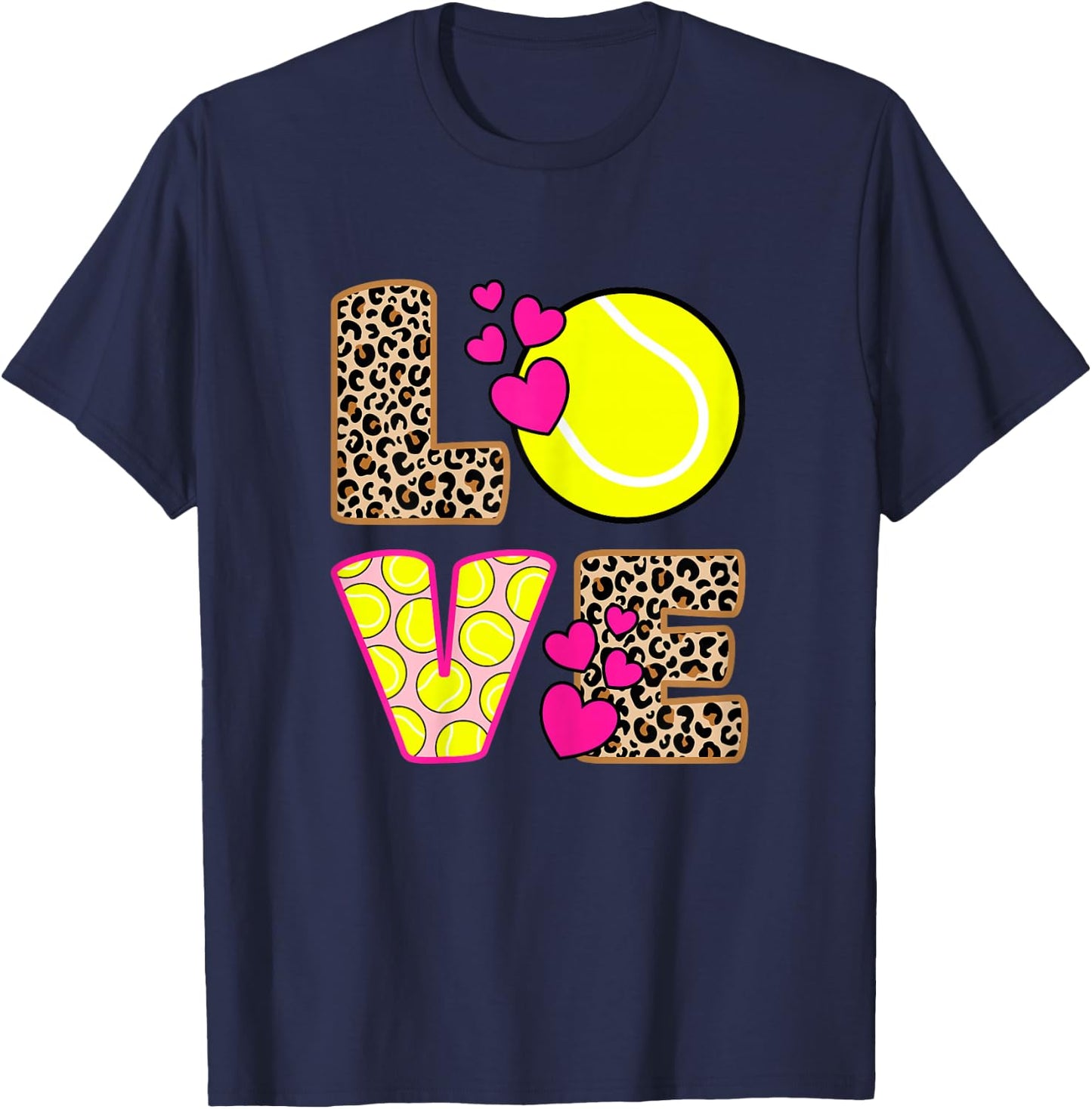Love Tennis Player Women Girls T-Shirt - T-Shirt | Navy