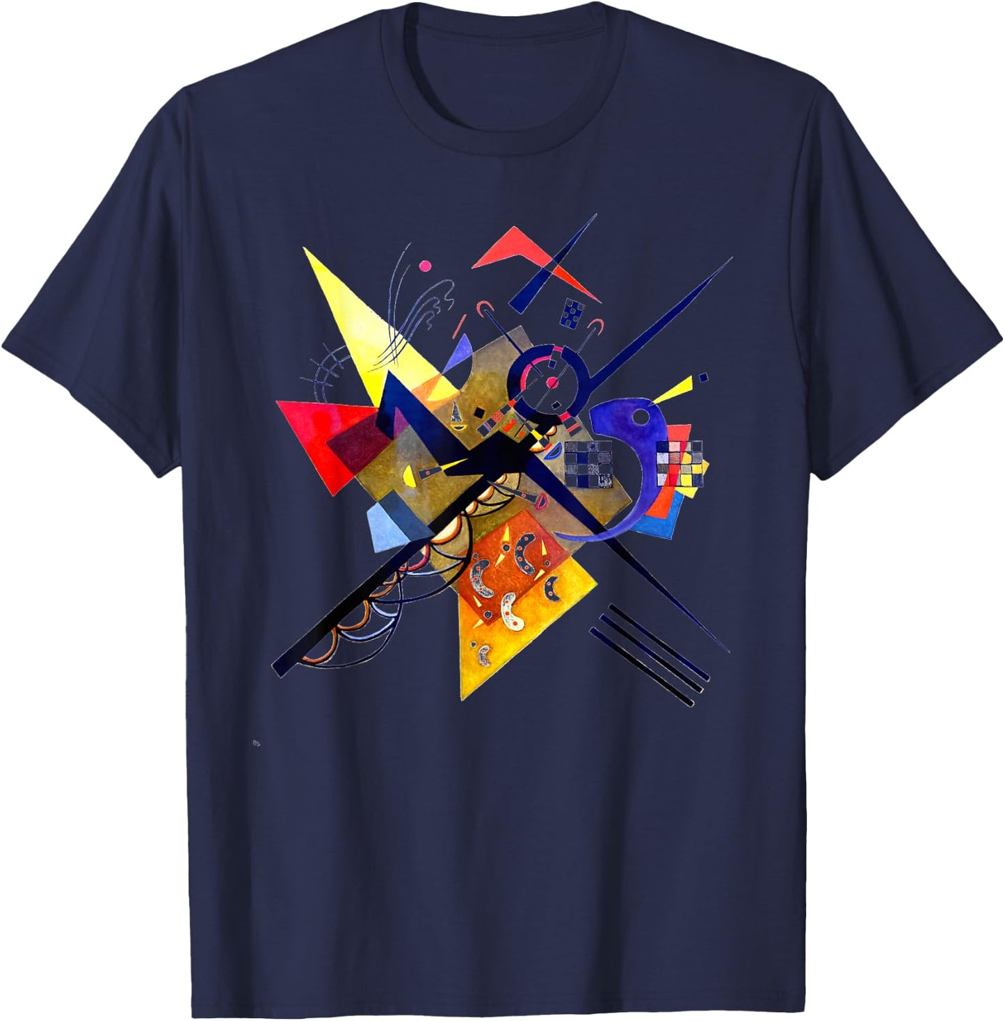 Kandinsky On White II 1923 Artwork T-Shirt - T-Shirt | Navy