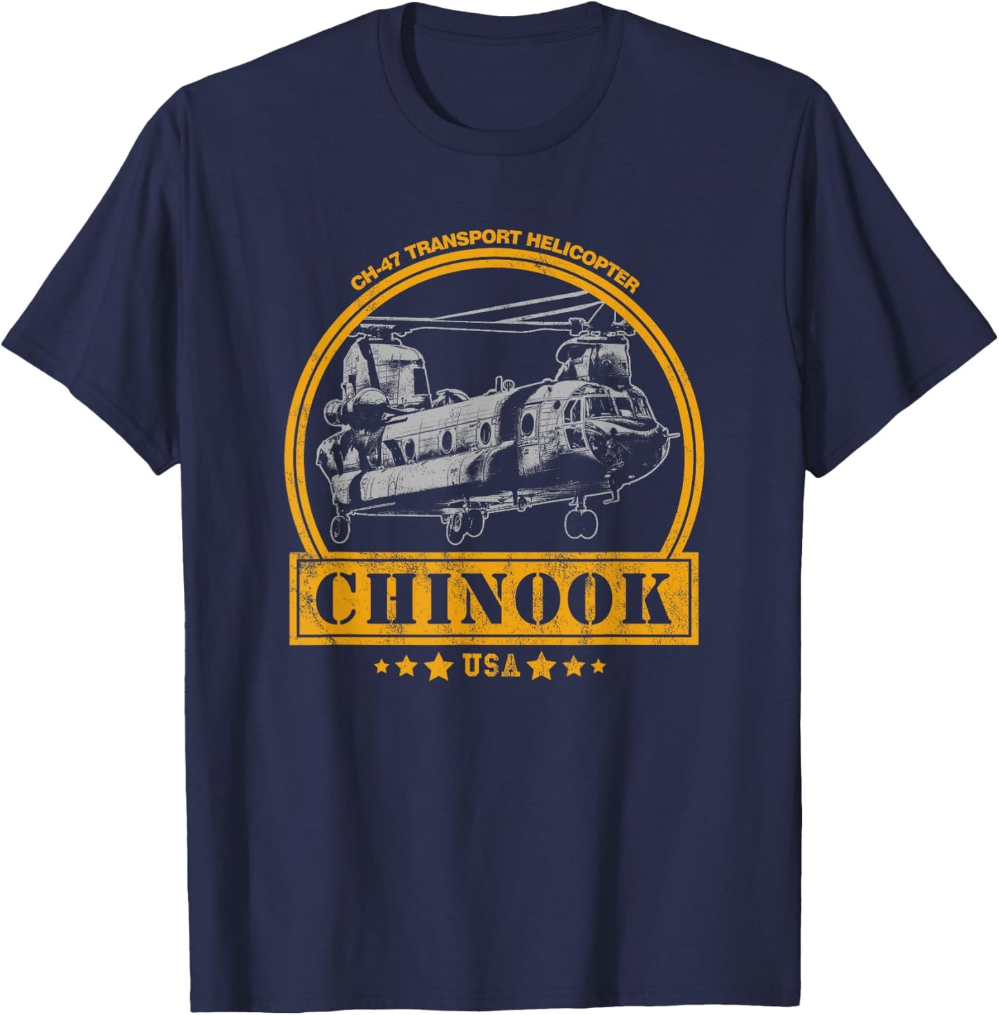 CH-47 Chinook Helicopter T-Shirt - T-Shirt | Navy