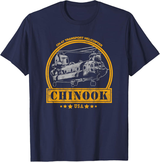 CH-47 Chinook Helicopter T-Shirt - T-Shirt | Navy