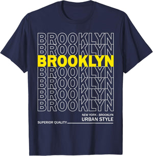 Brooklyn New York Urban Style T-Shirt - T-Shirt | Navy
