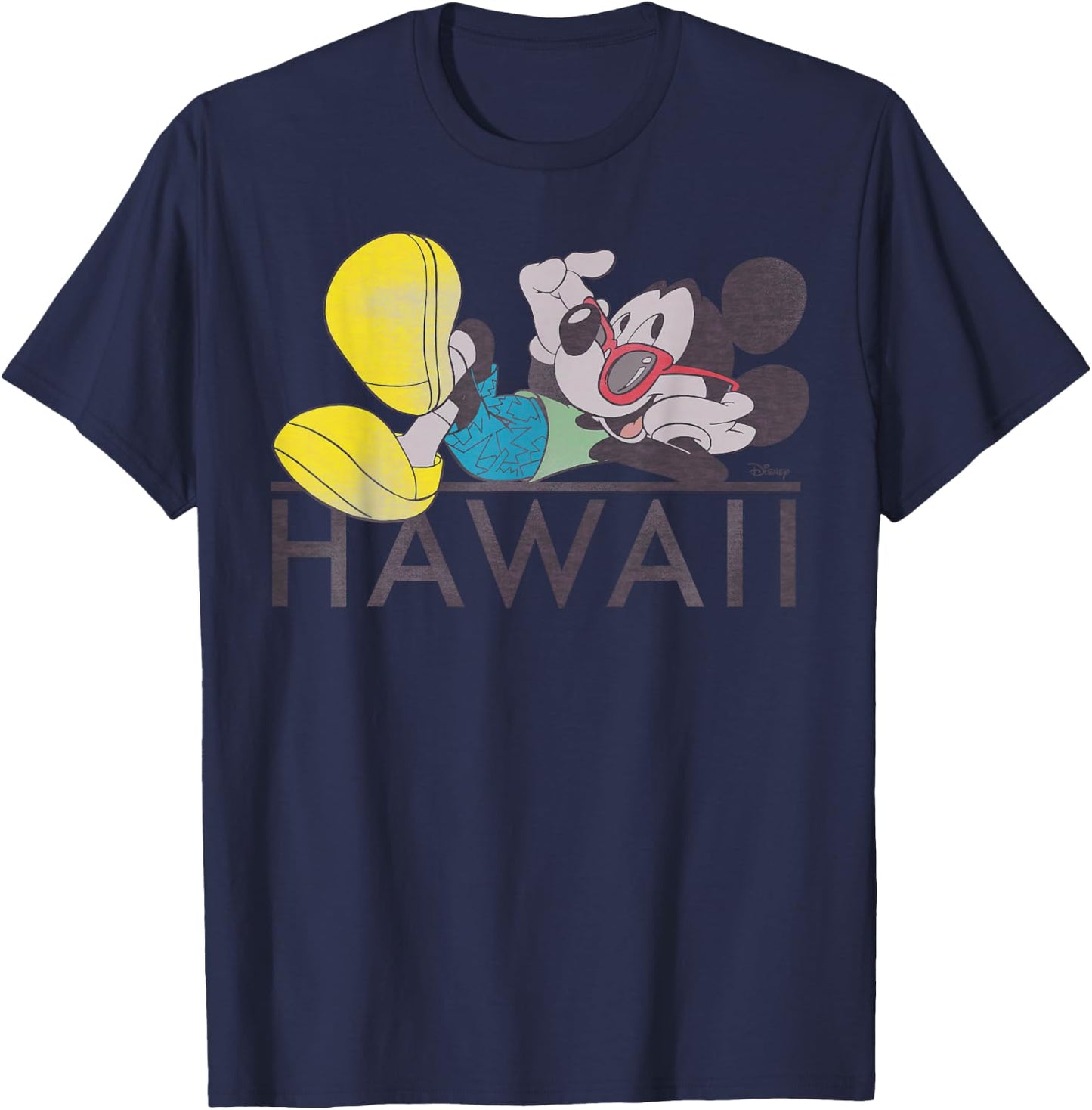 Disney - Cool Mickey Mouse Shades Hawaii T-Shirt - T-Shirt | Navy