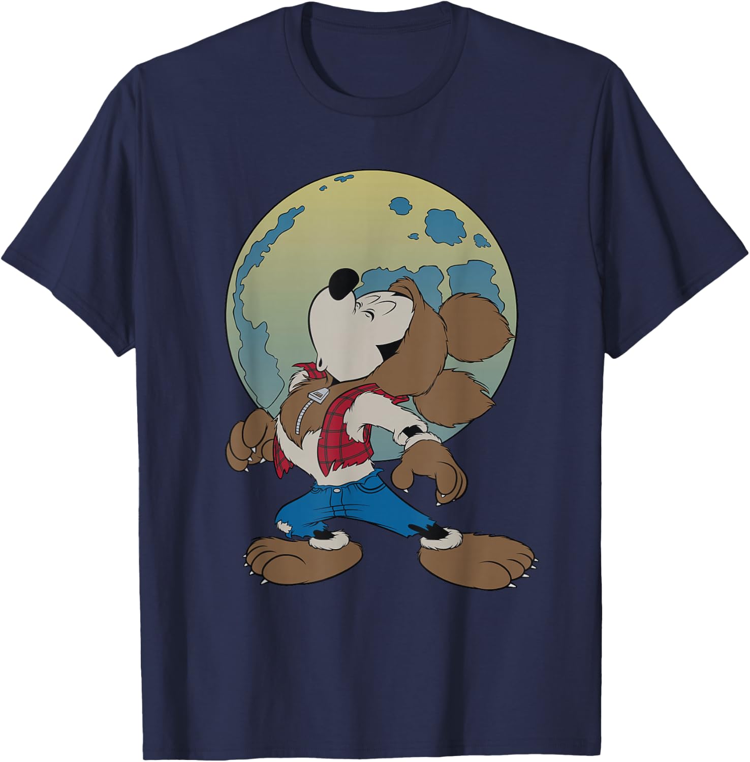 Disney Mickey Mouse Werewolf Halloween Costume T-Shirt - T-Shirt | Navy