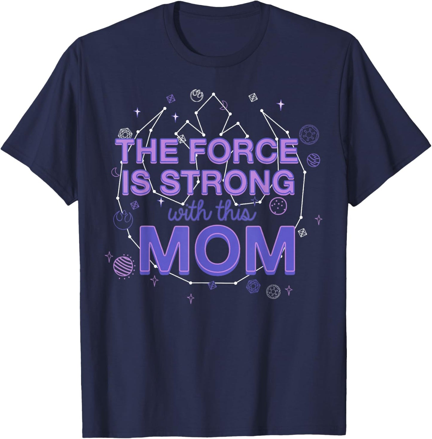 Star Wars The Force Is Strong With This Mom Rebel Logo T-Shirt - T-Shirt | Navy