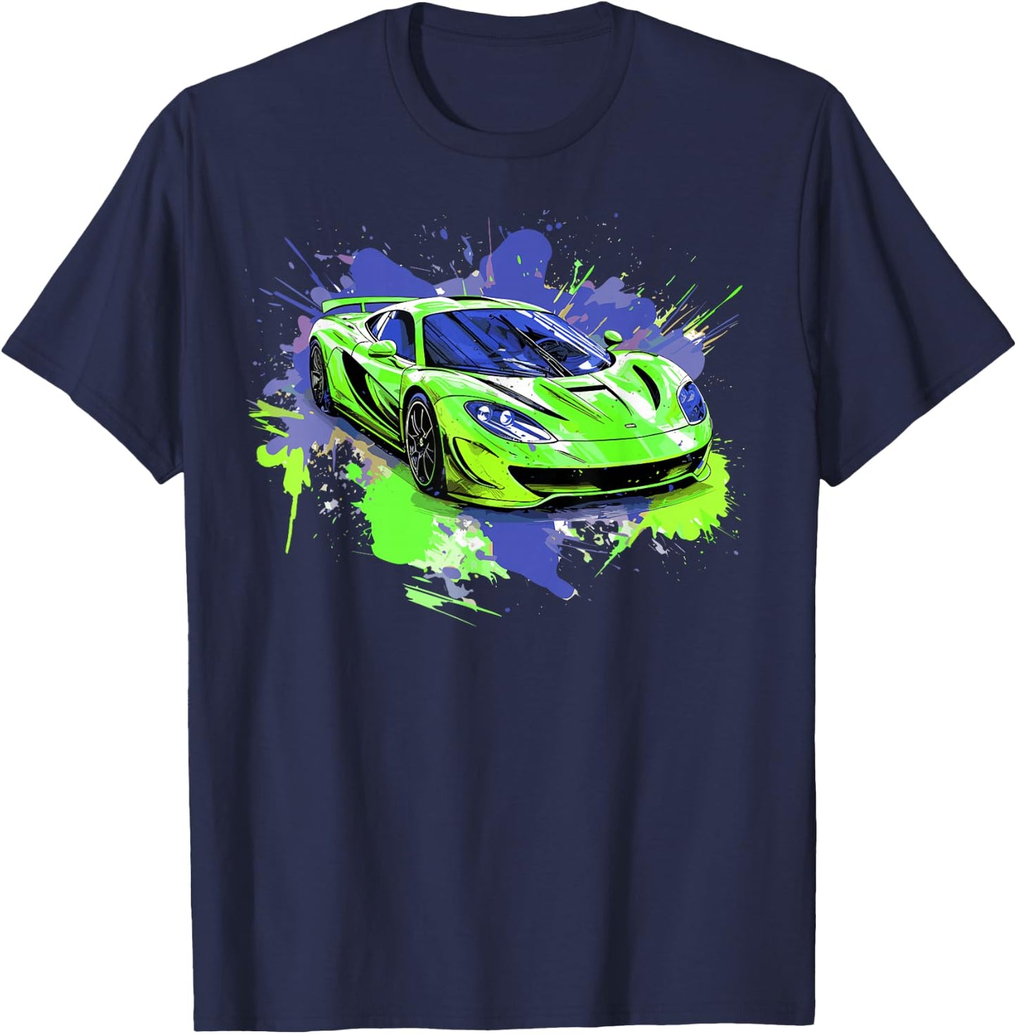 Exotic Concept Supercar Sports Car Luxury Hypercar Graphic T-Shirt - T-Shirt | Navy