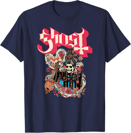 Ghost - Papa Hearts Valentine's Day T-Shirt - T-Shirt | Navy