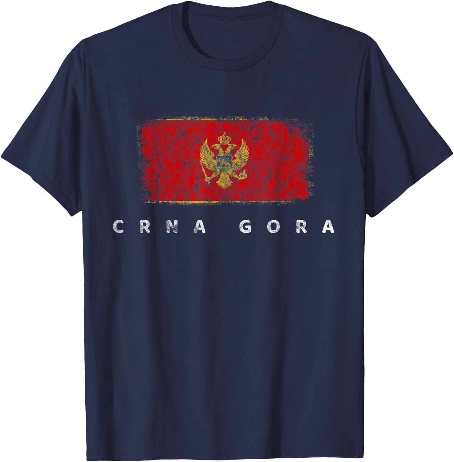 Crna Gora Montenegro Flag Montenegrin Pride Balkans Europe T-Shirt - T-Shirt | Navy