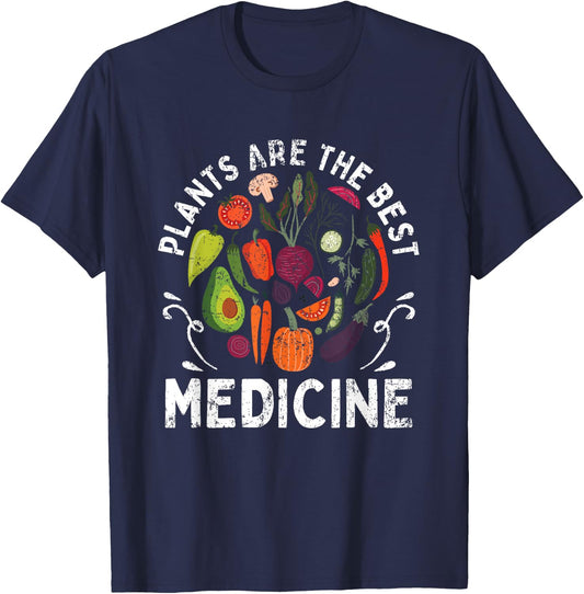 Organic Vegetarian Animal Lovers Plants Vegetarian Vegan T-Shirt - T-Shirt | Navy