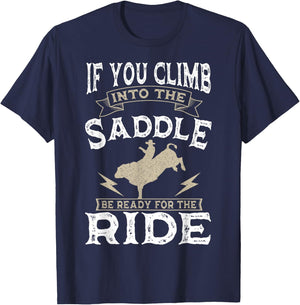 Bull Riding Rodeo Sport Cowboy Bull Rider T-Shirt - T-Shirt | Navy