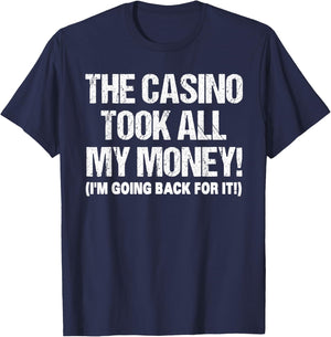 Funny Gambling Design Women Poker Lovers Gamblers T-Shirt - T-Shirt | Navy