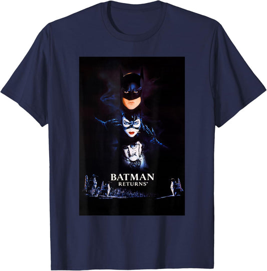 Batman Returns Batman Catwoman Penguin Poster T-Shirt - T-Shirt | Navy