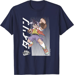 Beyblade Tyson Distressed Color T-Shirt - T-Shirt | Navy