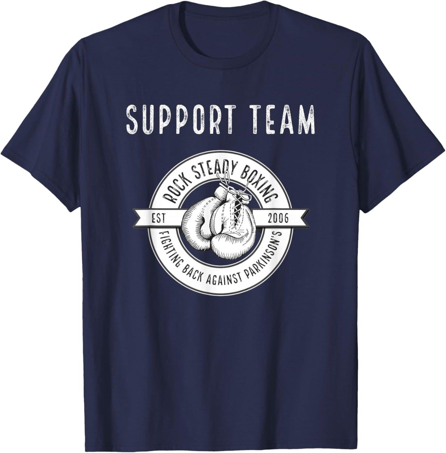 Rock Steady Boxing Parkinson's Disease Awareness T-Shirt - T-Shirt | Navy