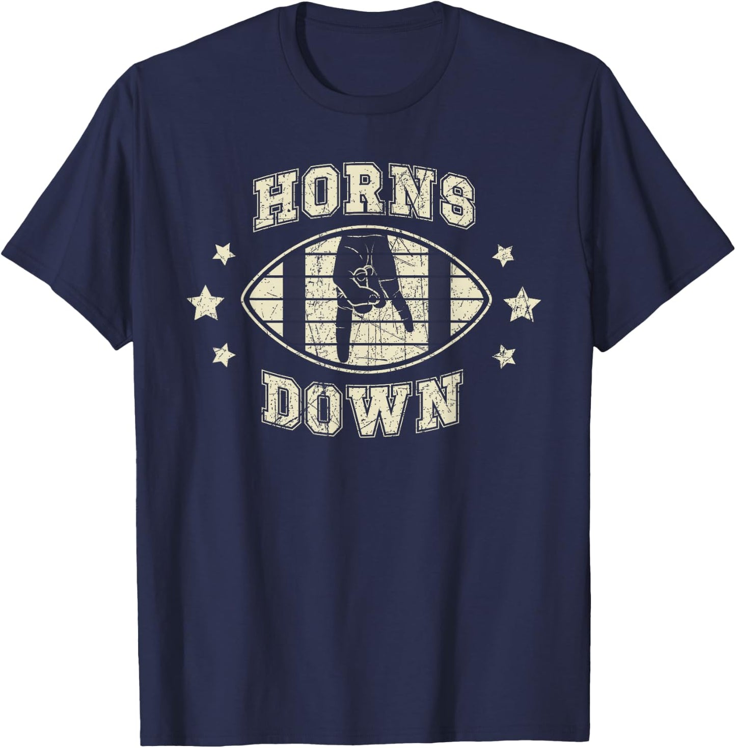 Horns Down Beat Texas Funny Tuck Fexas T-Shirt - T-Shirt | Navy