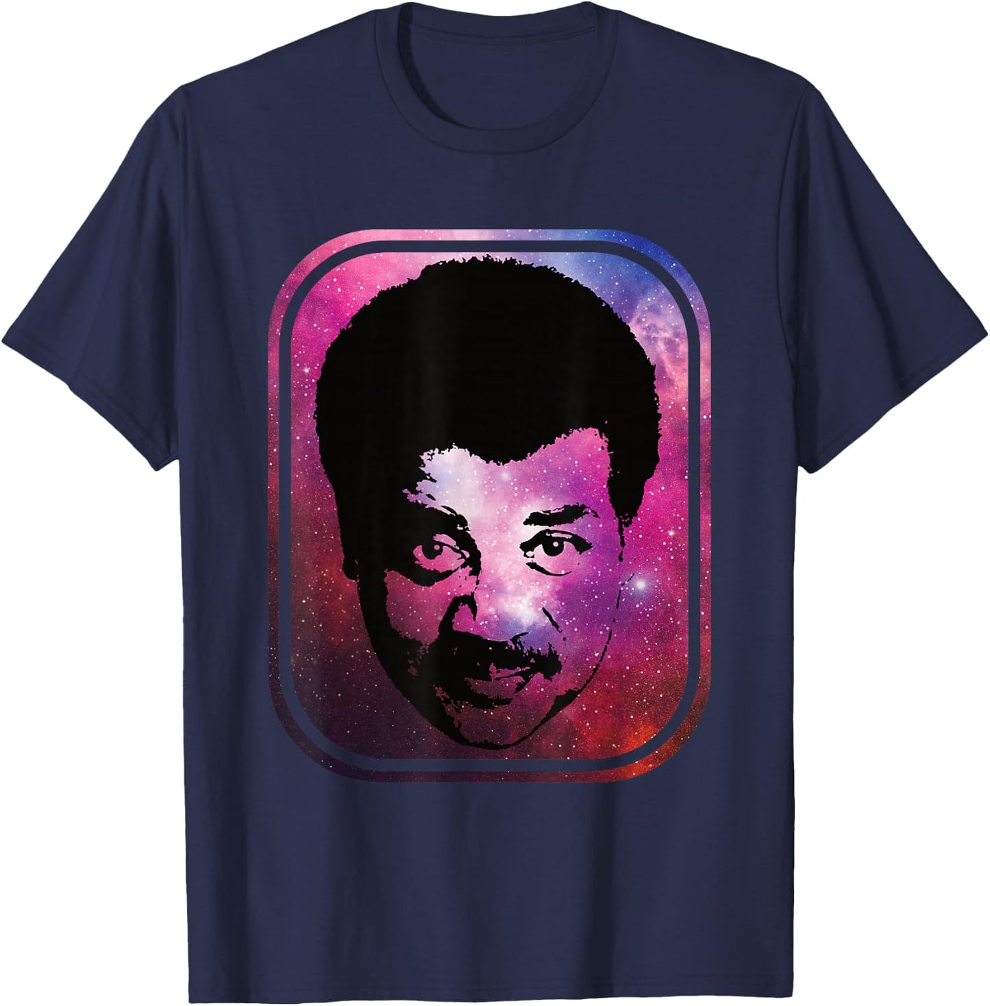 Neil deGrasse Tyson Galaxy Face - Science Lovers' T-Shirt - T-Shirt | Navy