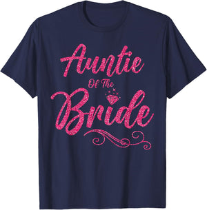 Aunt Of The Bride Bridesmaid Girls Club Bachelorette Party T-Shirt - T-Shirt | Navy