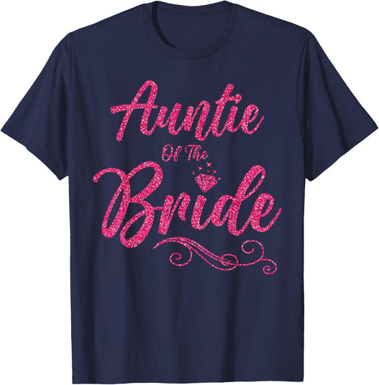 Aunt Of The Bride Bridesmaid Girls Club Bachelorette Party T-Shirt - T-Shirt | Navy