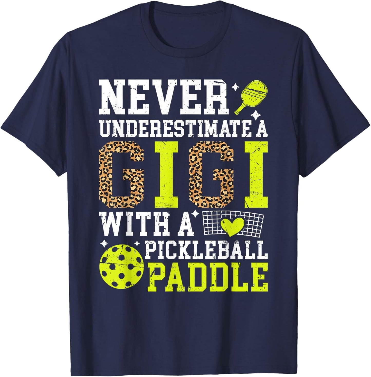 Proud Pickleball Gigi Grandma Gigi Pickleball Player Gigi T-Shirt - T-Shirt | Navy