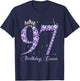 97 Year Old Its My 97th Birthday Queen Diamond Heels Crown T-Shirt - T-Shirt | Navy
