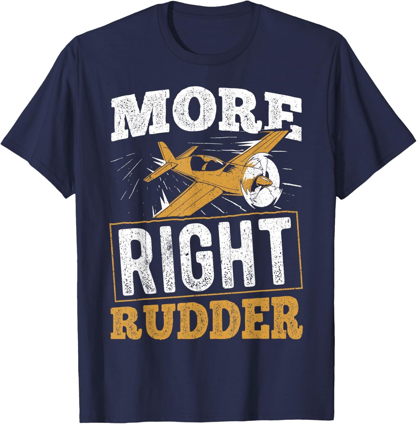 More Right Rudder - Aviation Plane Flying in the Air T-Shirt - T-Shirt | Navy