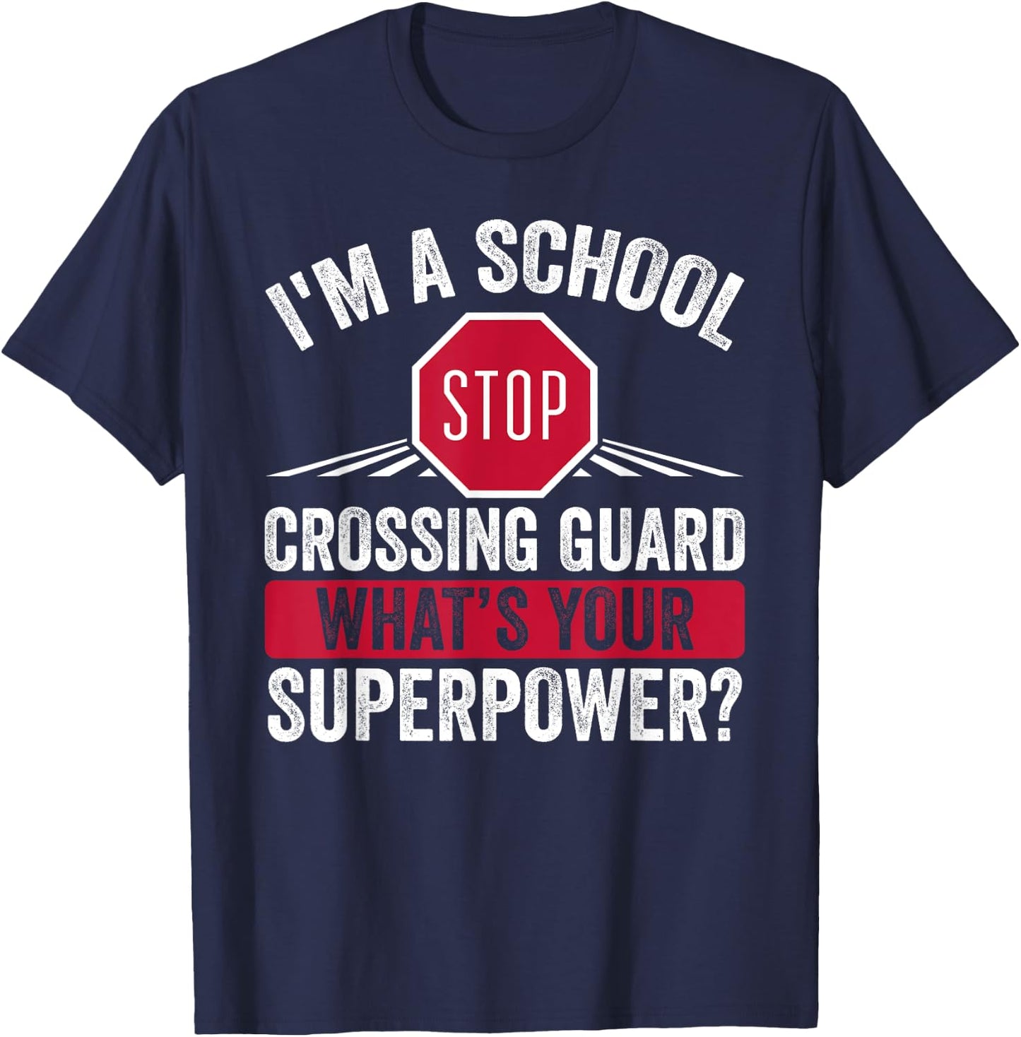 School Crossing Guard – Kids Crossing Guard Traffic Manager T-Shirt - T-Shirt | Navy