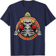 Cinco de Mayo Mexican Vintage style boxing Great skeleton T-Shirt - T-Shirt | Navy