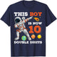 This Boy is Now 10 Double Digits Astronaut Space 10 Yrs Old T-Shirt - T-Shirt | Navy