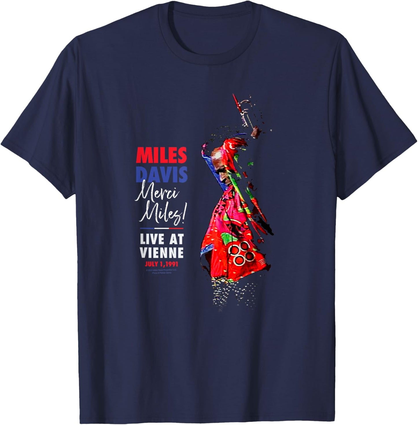 Miles Davis Merci Miles! T-Shirt - T-Shirt | Navy