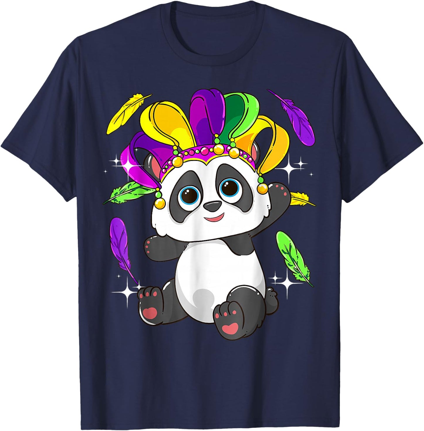 Mardi Gras Panda Lover New Orleans Louisiana Anima T-Shirt - T-Shirt | Navy