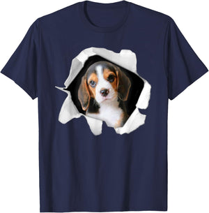 Cute Beagle Shirt Dog Puppy Lover Men Women Boys Girls T-Shirt - T-Shirt | Navy