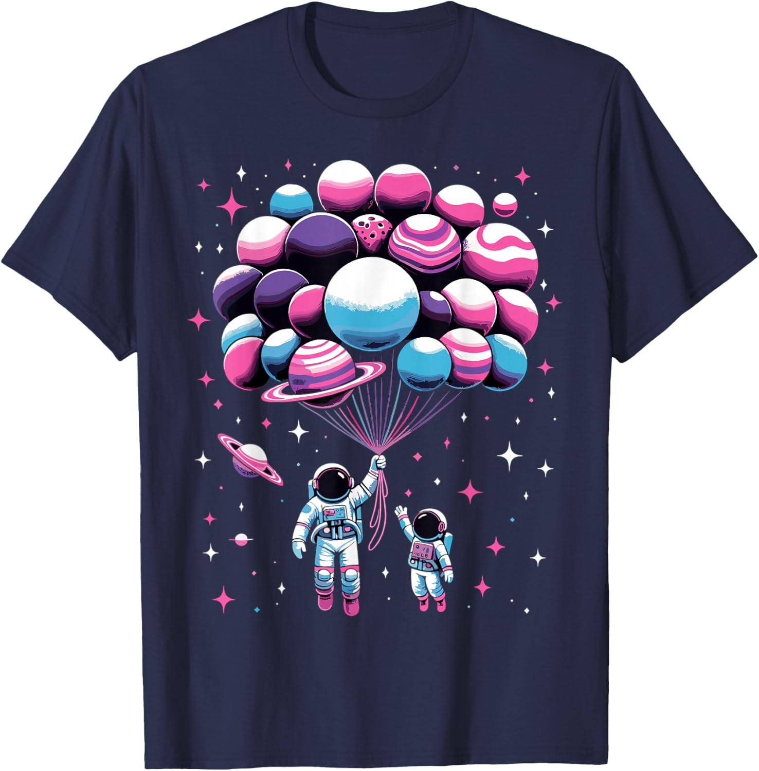 Astronaut Spaceman Funny Space Solar System Astronomy T-Shirt - T-Shirt | Navy