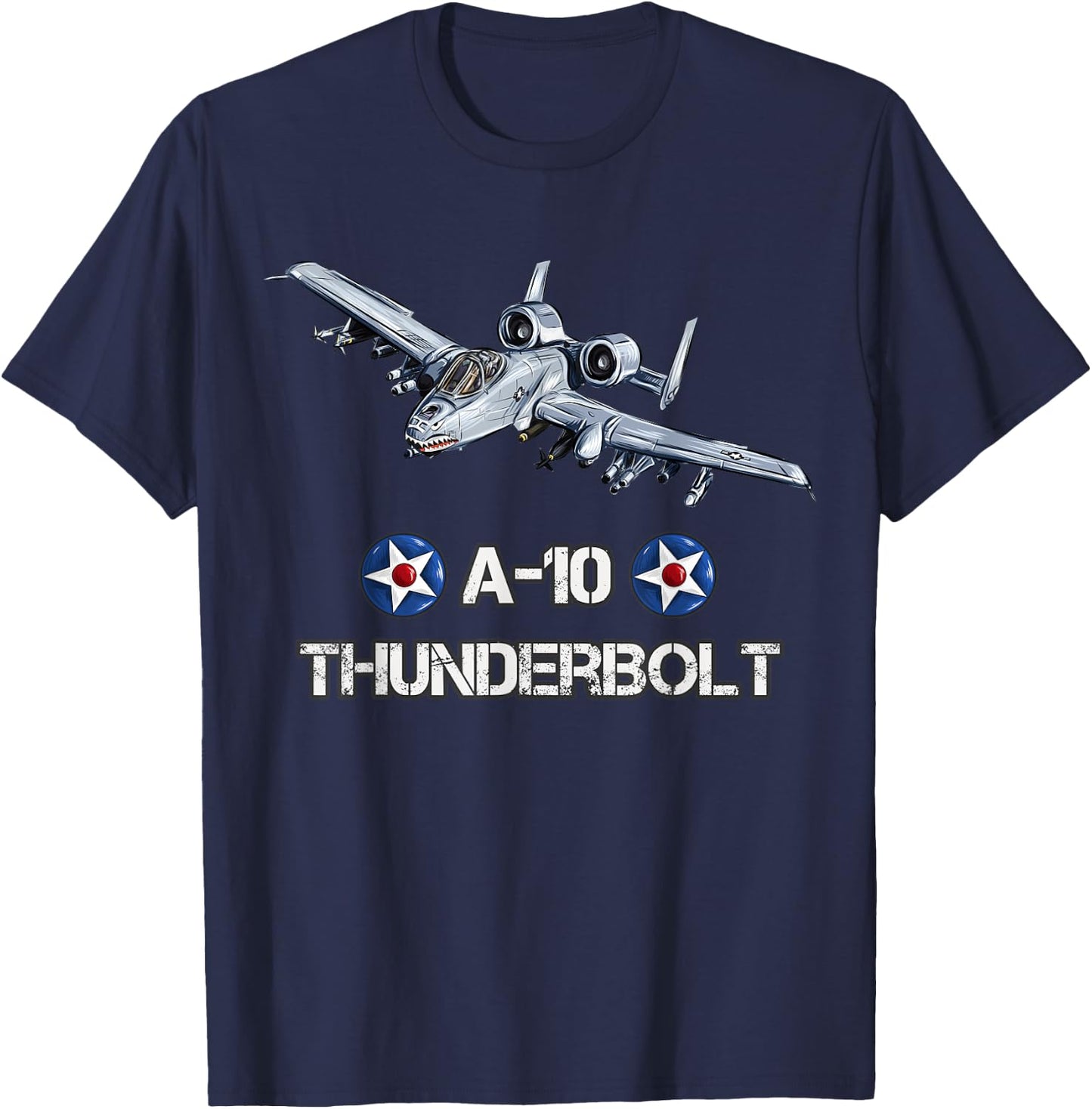 A-10 Warthog Military Aviation A-10 Thunderbolt T-Shirt - T-Shirt | Navy