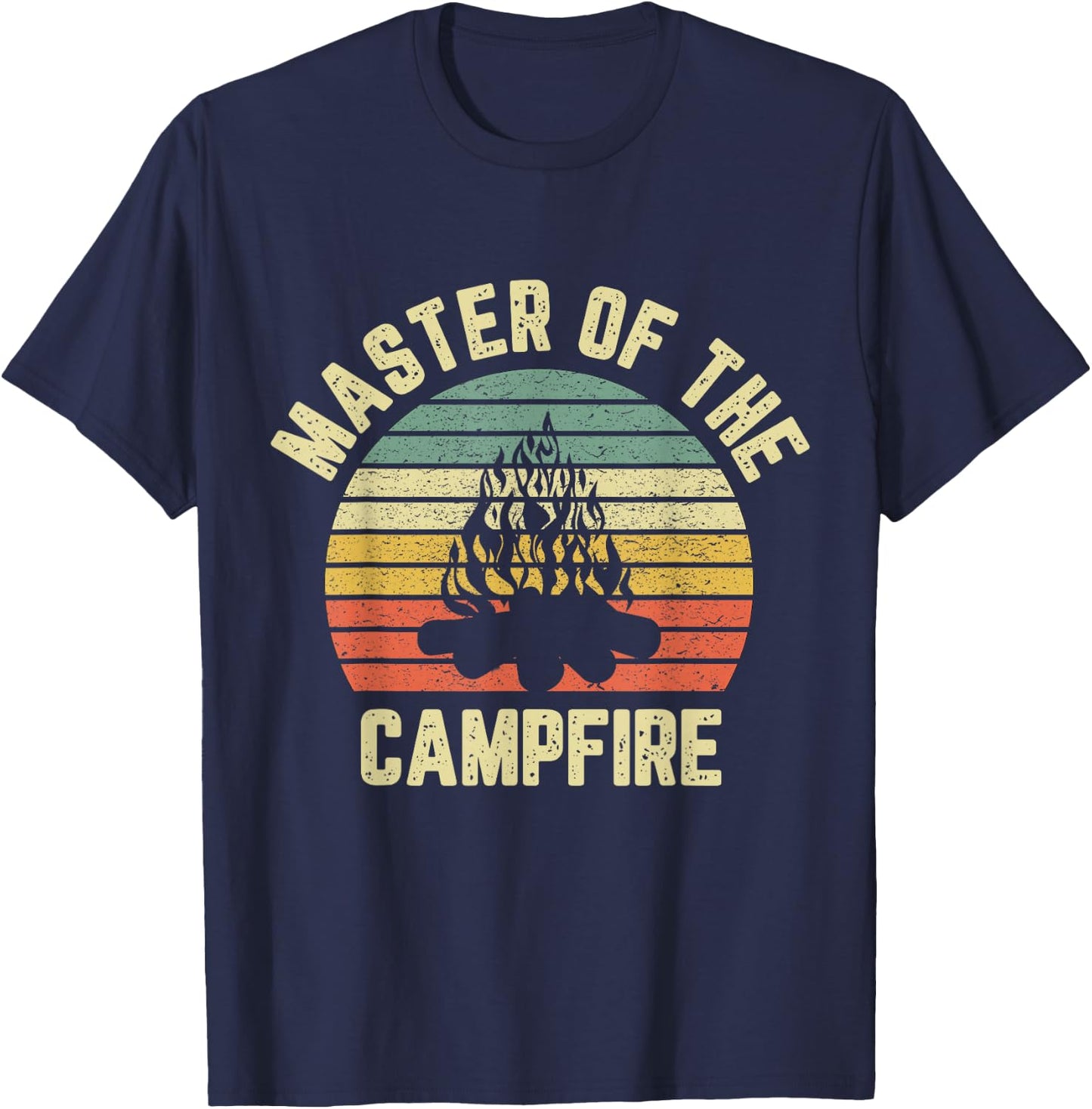 Master of the Campfire Camping Shirt Vintage Camper T-Shirt - T-Shirt | Navy
