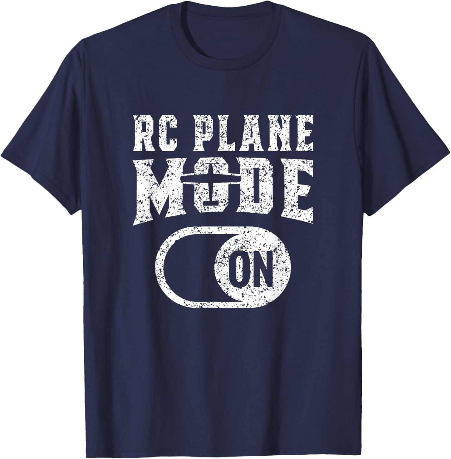 Rc Plane Mode On Radio Control Remote Controlled Pilot T-Shirt - T-Shirt | Navy