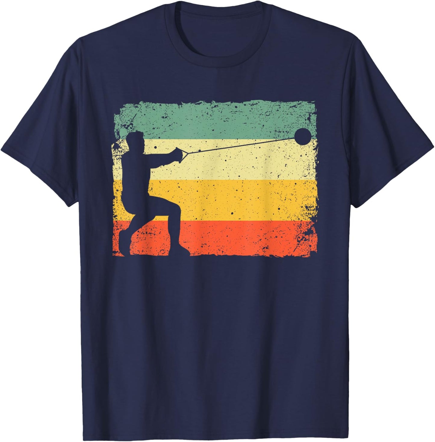 Funny Hammer Track And Field Design Men Women Hammer Thrower T-Shirt - T-Shirt | Navy