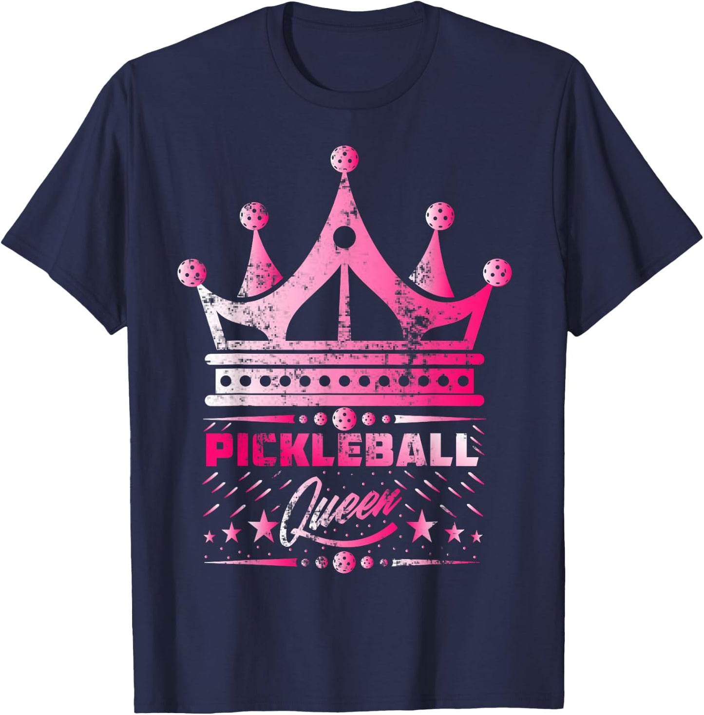 Pickleball Queen Pickleball Player Paddleball T-Shirt - T-Shirt | Navy
