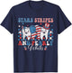 Stars Stripes Pearly Whites Dental Hygienist Patriotic Day T-Shirt - T-Shirt | Navy
