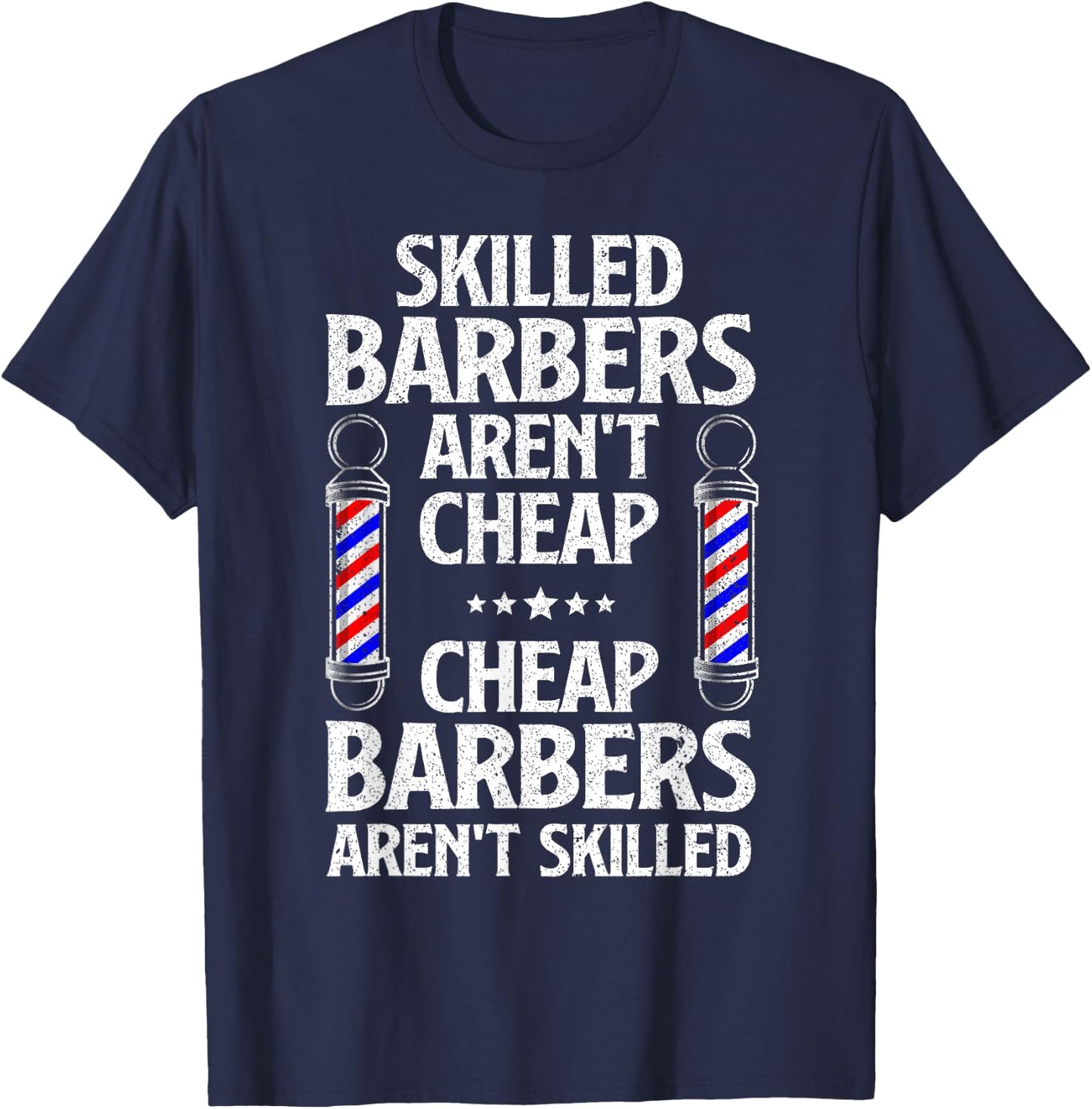 Cute Barber Dad Hairstylist Barbershop Hair Stylist T-Shirt - T-Shirt | Navy