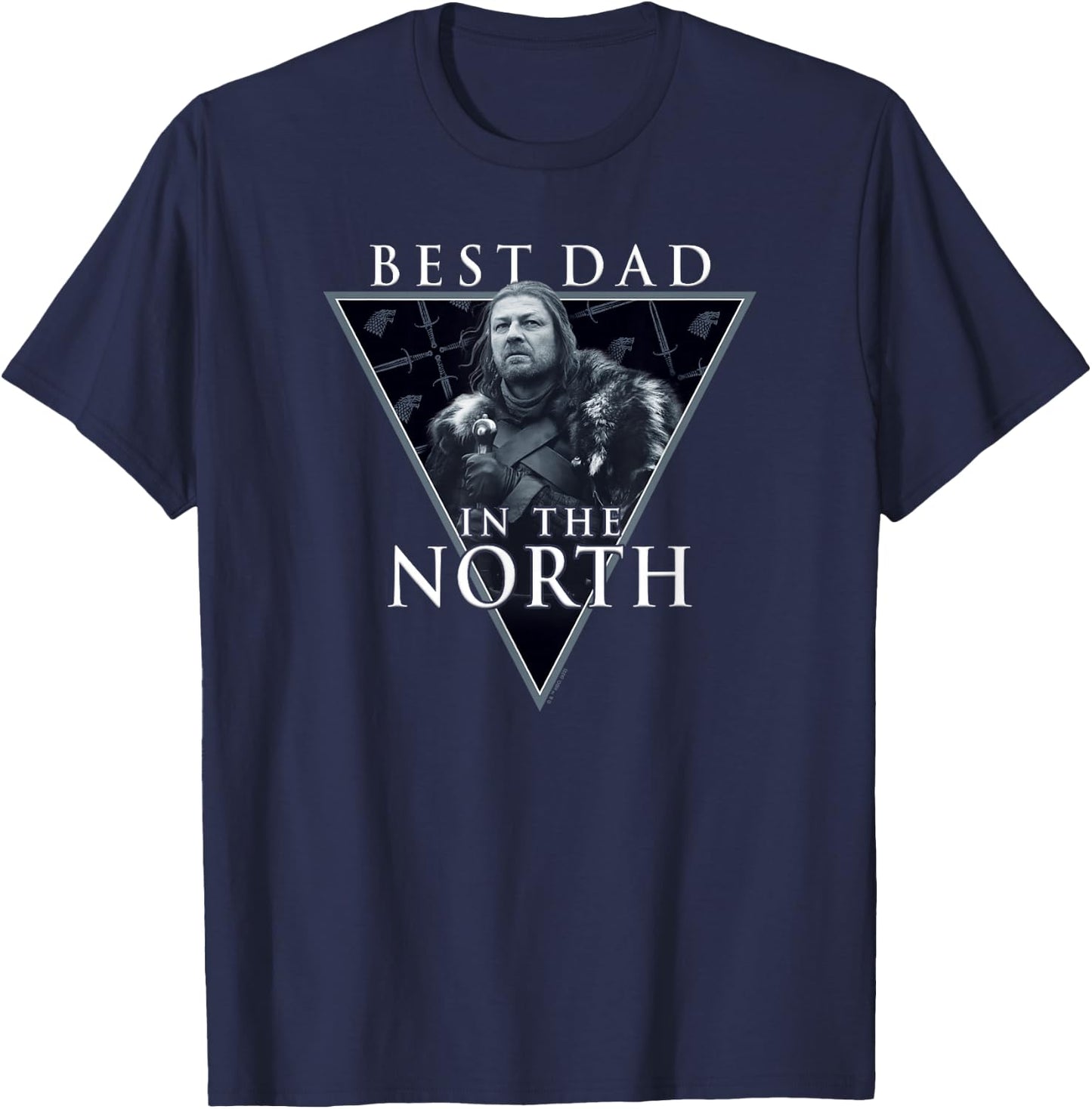 Game Of Thrones Father's Day Ned Stark Best Dad In The North T-Shirt - T-Shirt | Navy