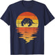 Komodo dragon shirt retro sunset 70s vintage Komodo dragon T-Shirt - T-Shirt | Navy