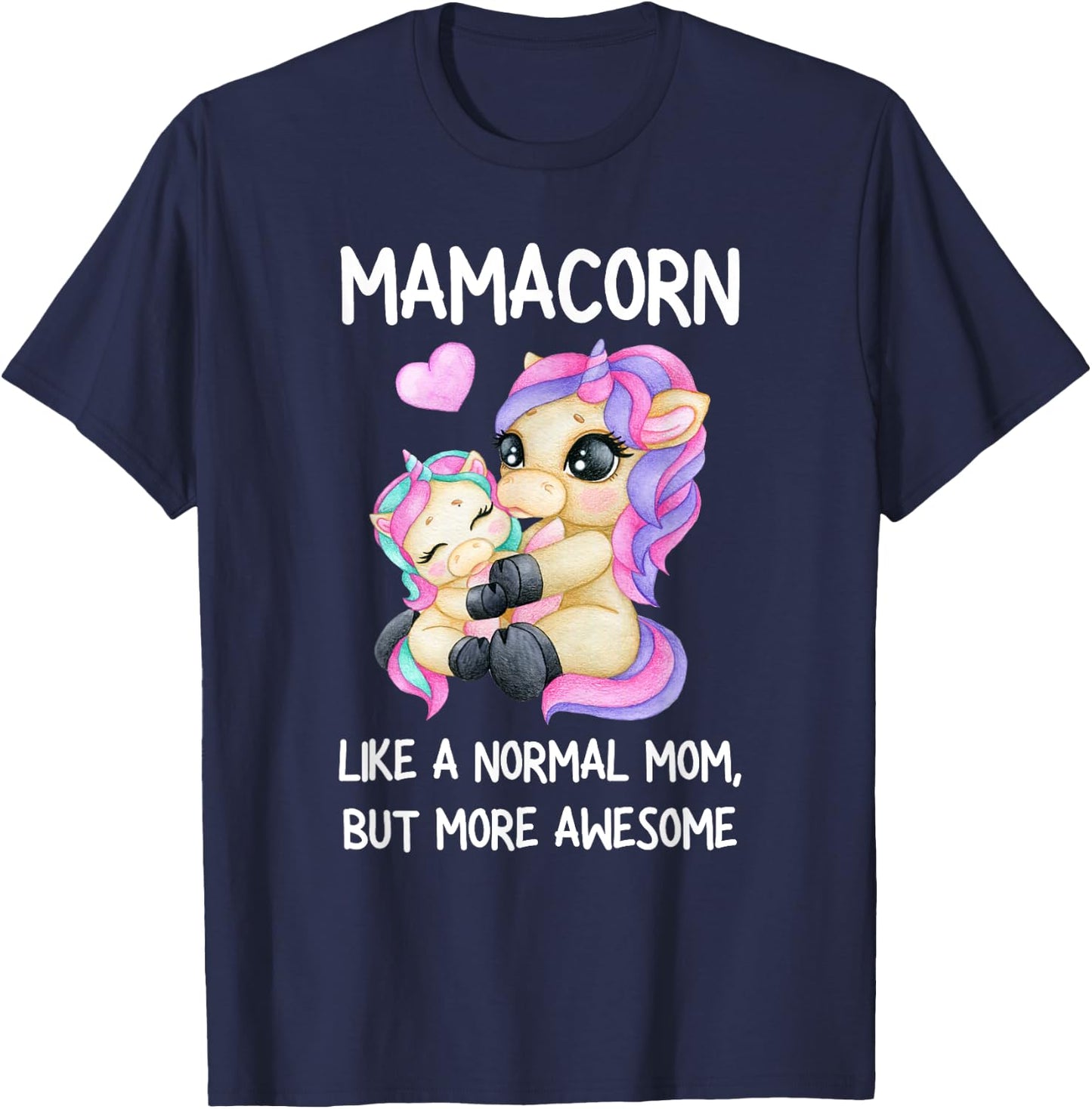Funny Mamacorn Unicorn Costume Mom Mother's Day T-Shirt - T-Shirt | Navy