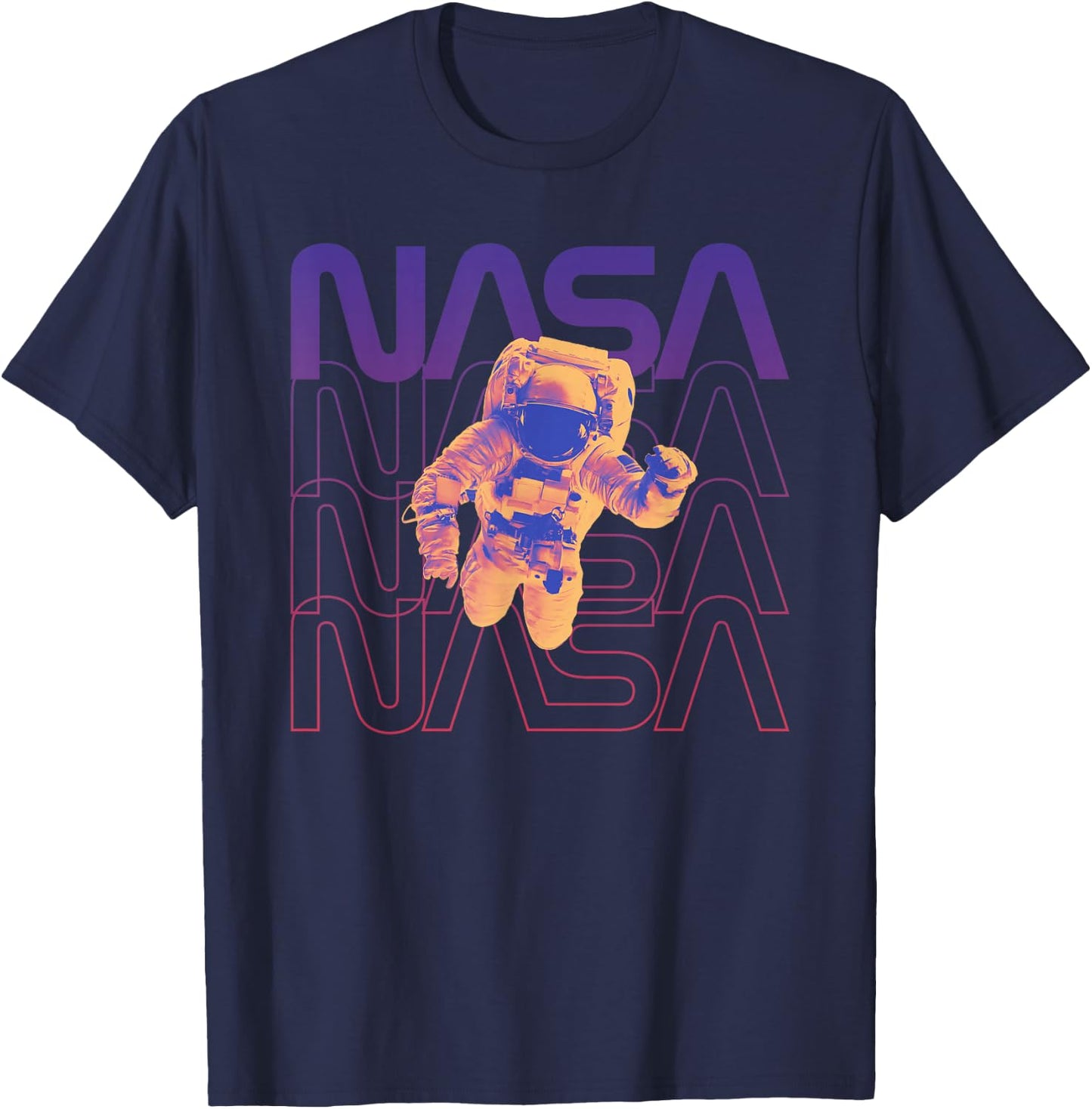 Floating in space NASA occupy Mars Astronaut in space T-Shirt - T-Shirt | Navy