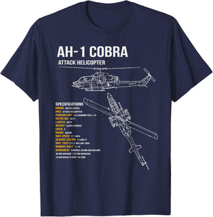 AH-1 Cobra Helicopter T-Shirt - T-Shirt | Navy