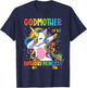 Godmother of the Birthday Princess Dabbing Unicorn Girl T-Shirt - T-Shirt | Navy