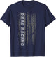 Drag Race Vintage Patriotic American Flag Drag Racing Kids Men T-Shirt - T-Shirt | Navy
