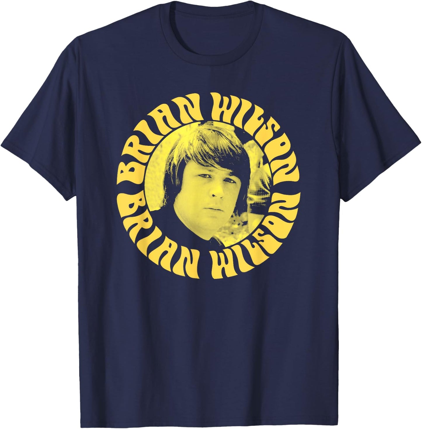 Brian Wilson – Yellow Headshot T-Shirt - T-Shirt | Navy