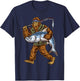 Northern Outdoors Tarpon Collection Men's Black Tarpon Fishing Bigfoot Theme , Small, Short Sleeve, Classic Fit T-Shirt - T-Shirt | Navy