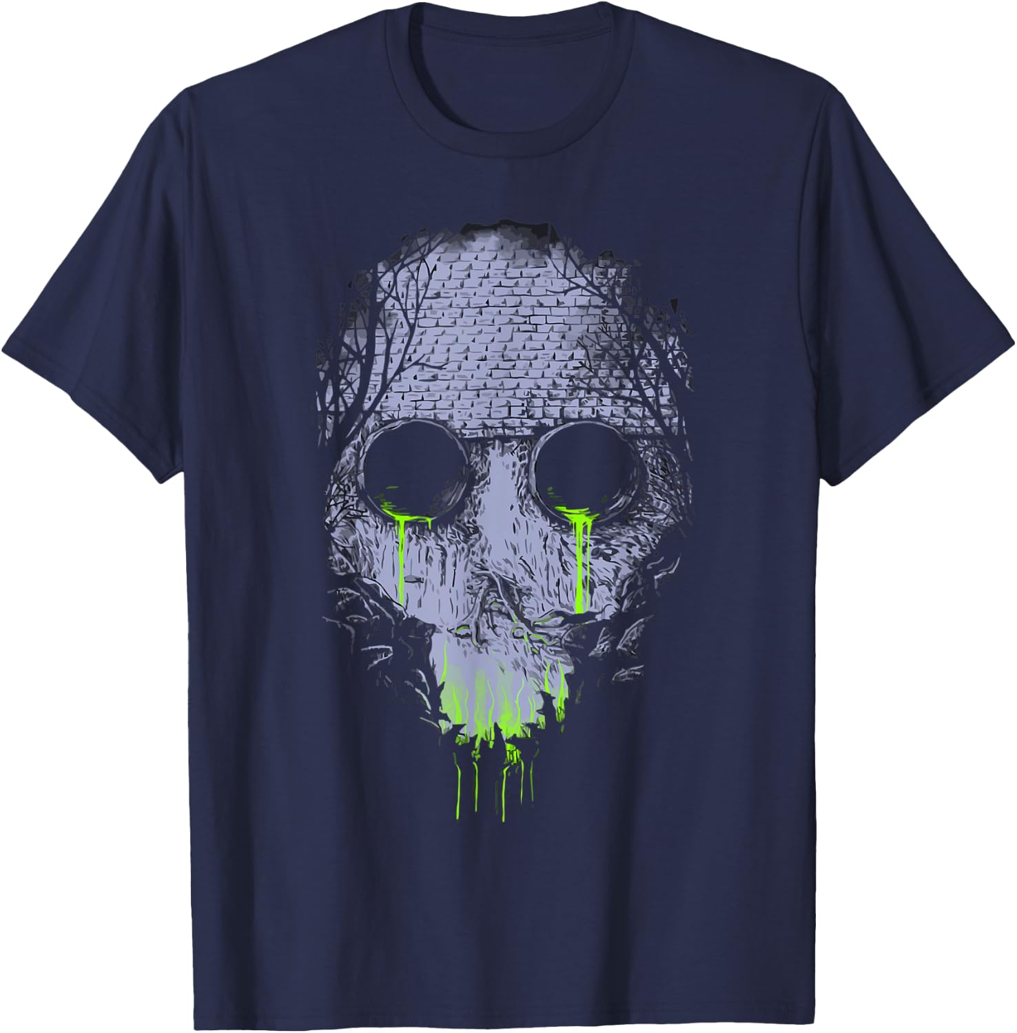 I Love Toxic Skull Waste Protect nature T-Shirt - T-Shirt | Navy