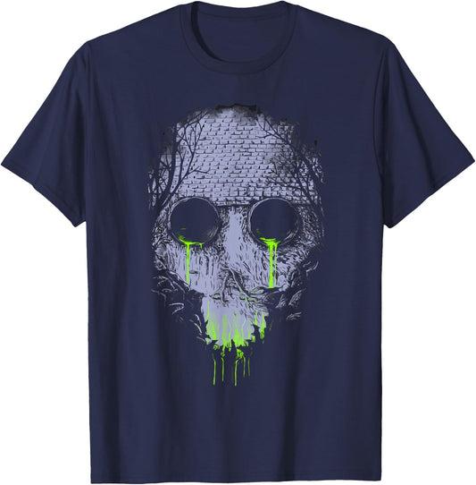I Love Toxic Skull Waste Protect nature T-Shirt - T-Shirt | Navy